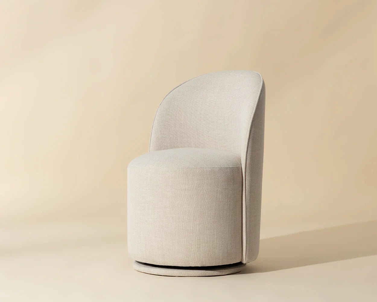 Cavoli Swivel Dining Chair - Effie Linen - Central Designs