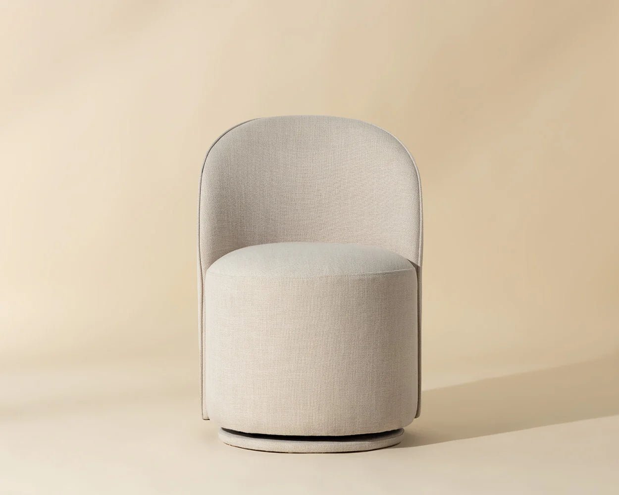 Cavoli Swivel Dining Chair - Effie Linen - Central Designs