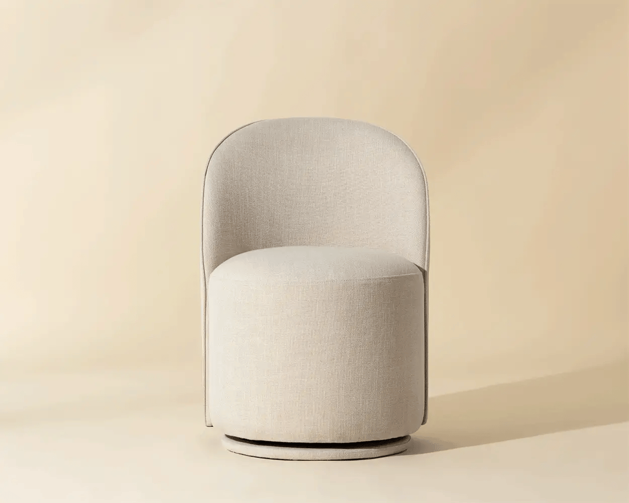 Cavoli Swivel Dining Chair - Effie Linen - Central Designs