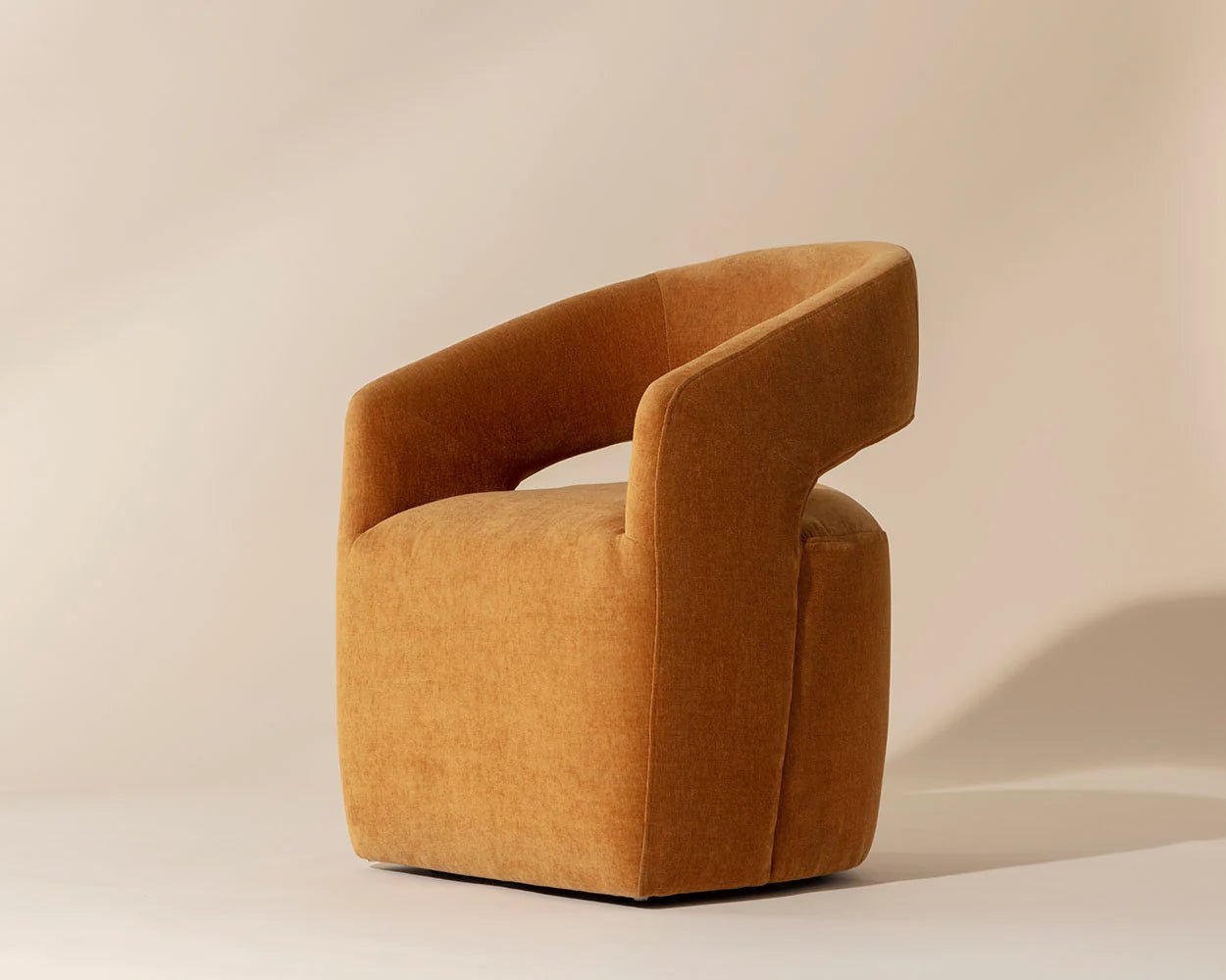Lloret Wheeled Dining Armchair - Danny Amber - Central Designs