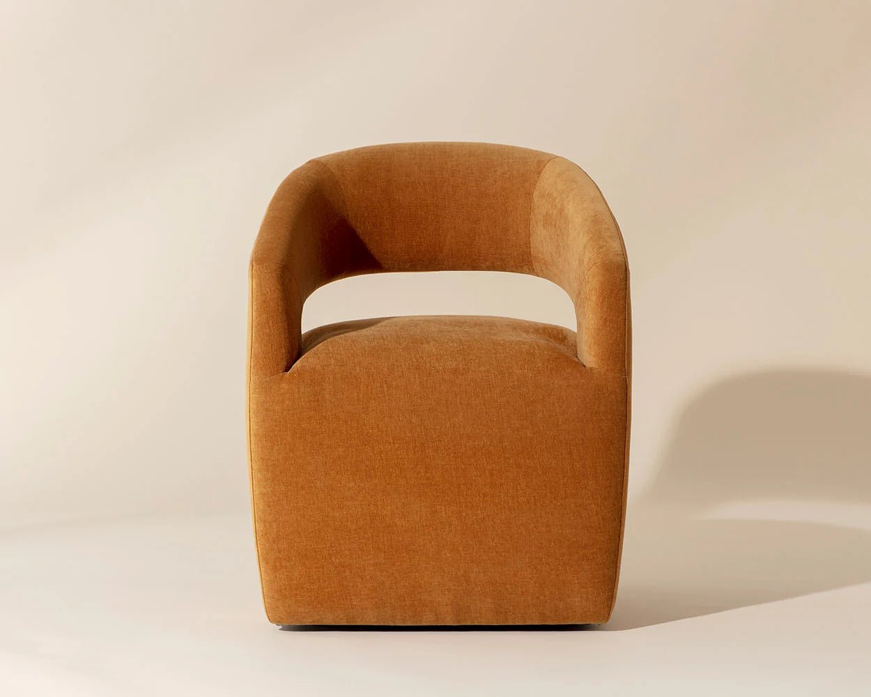Lloret Wheeled Dining Armchair - Danny Amber - Central Designs