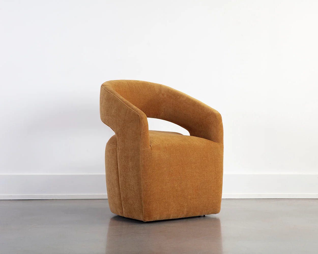 Lloret Wheeled Dining Armchair - Danny Amber - Central Designs