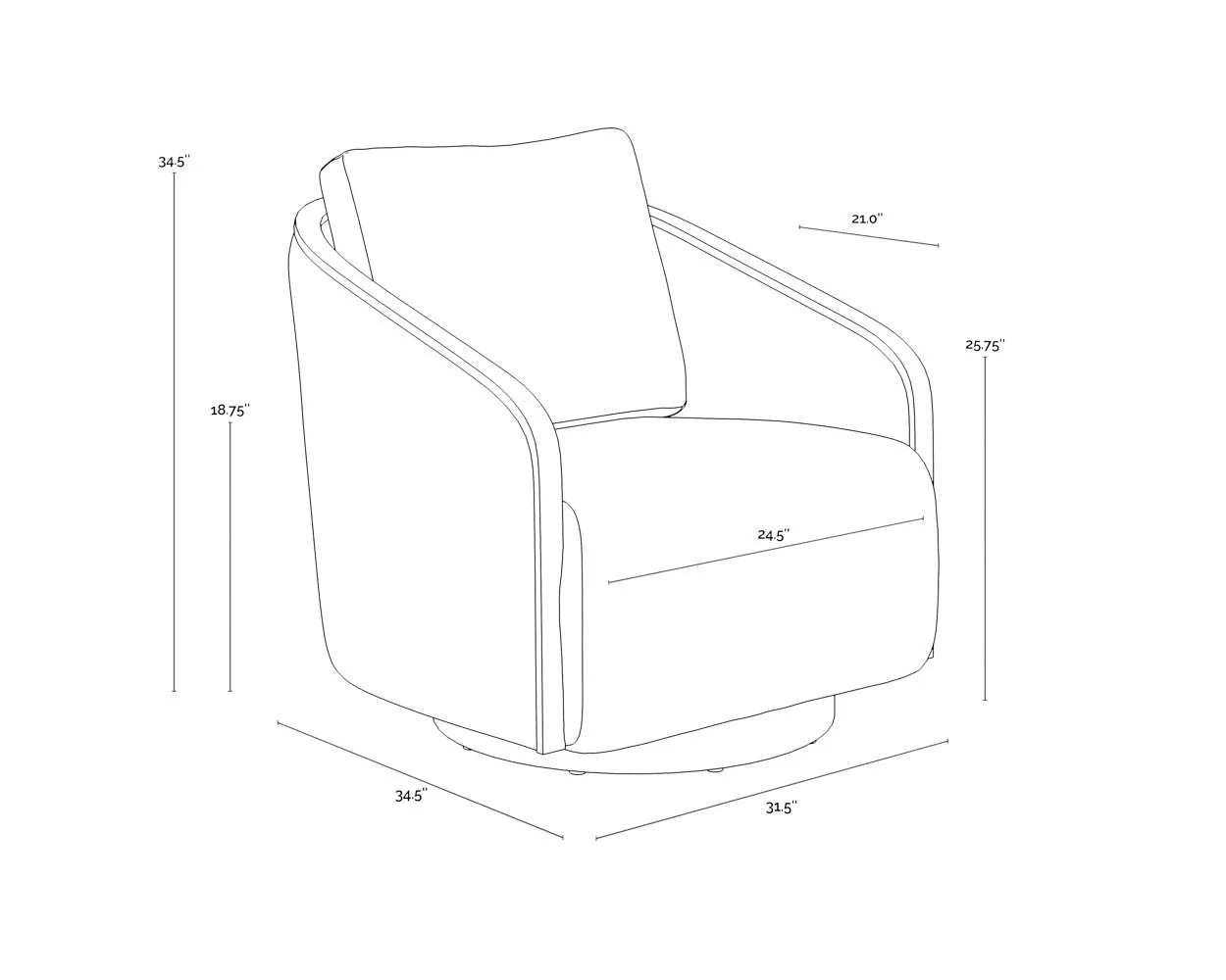Tasia Swivel Lounge Chair