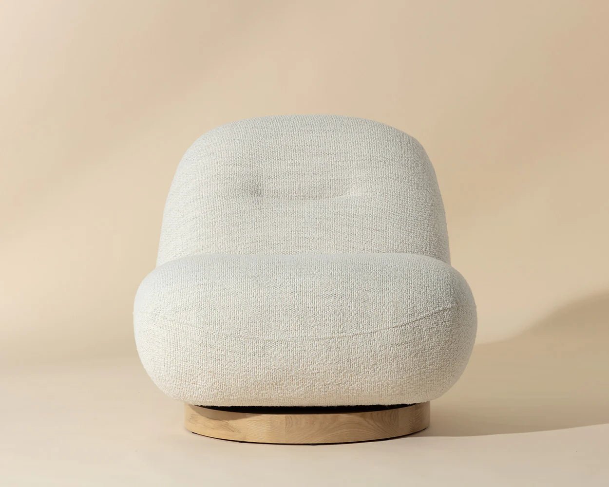 Franze Swivel Lounge Chair - Merino Pearl - Central Designs