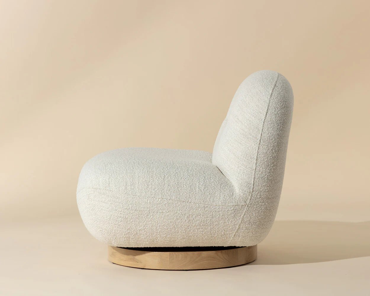 Franze Swivel Lounge Chair - Merino Pearl - Central Designs