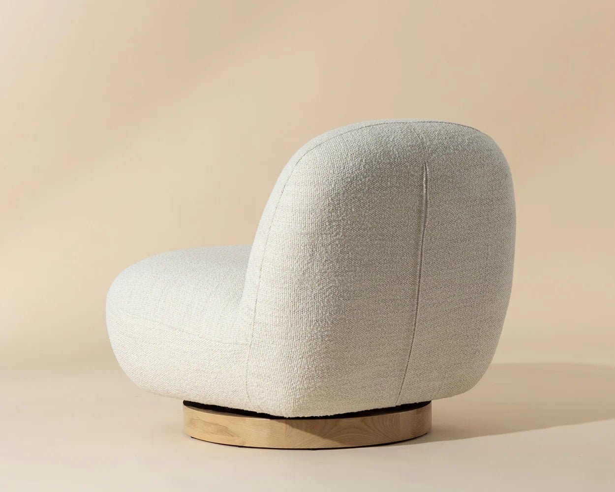 Franze Swivel Lounge Chair - Merino Pearl - Central Designs