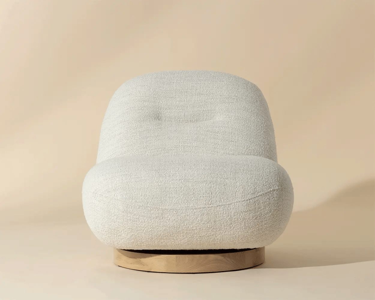 Franze Swivel Lounge Chair - Merino Pearl - Central Designs