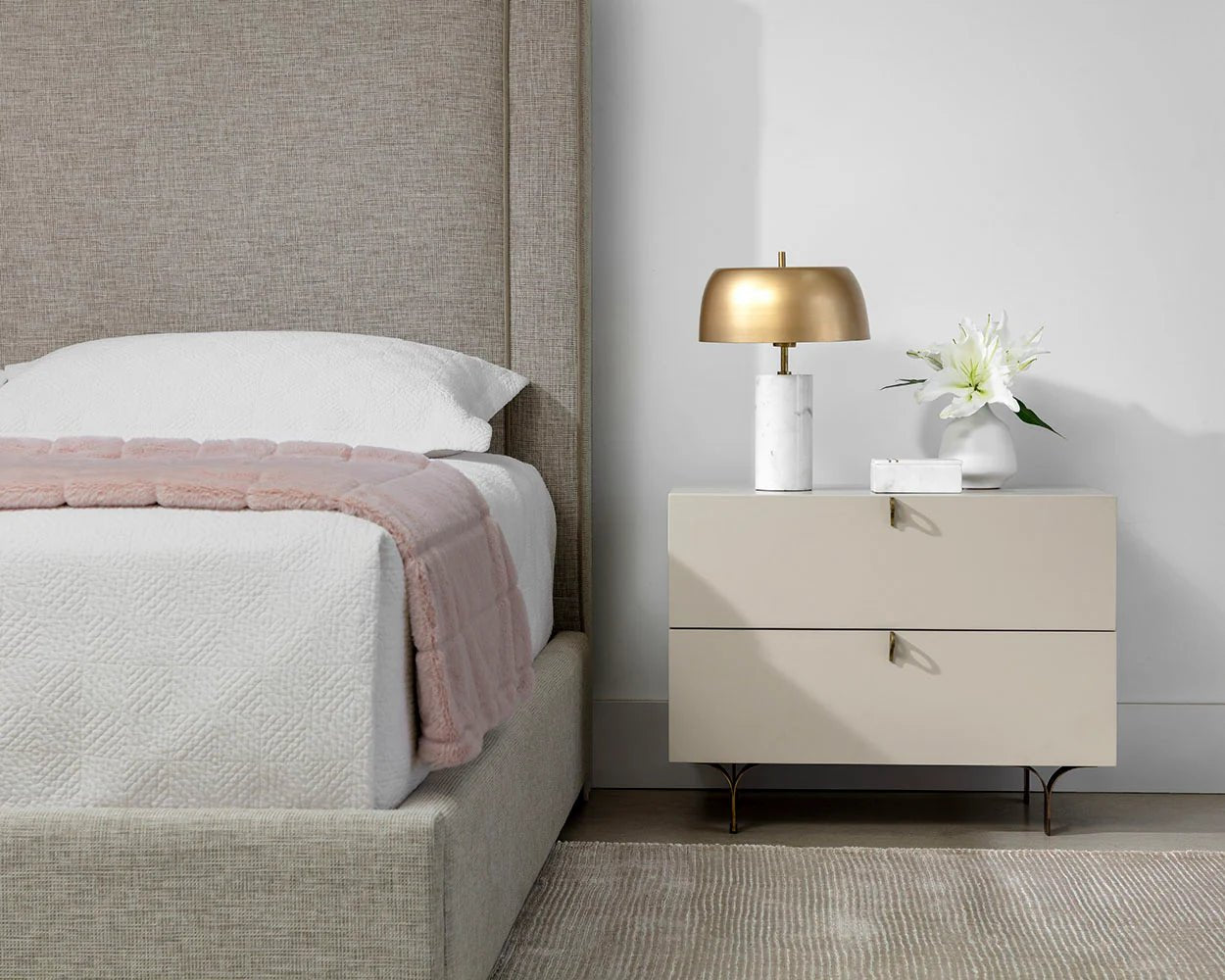 Celine Nightstand - Large - Cream - Central Designs