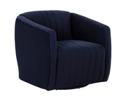 Garrison Swivel Lounge Chair - Abbington Navy - Central Designs