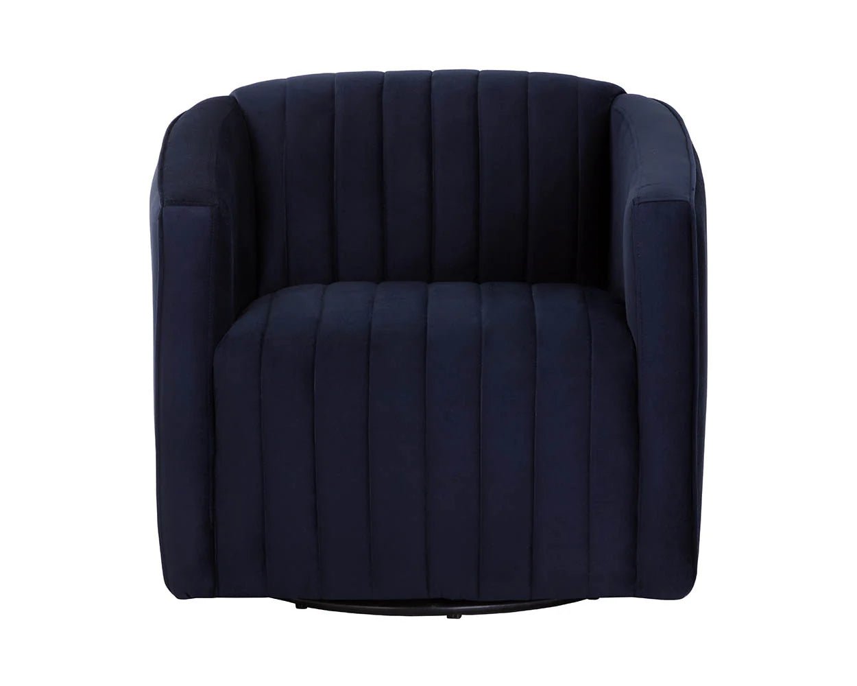 Garrison Swivel Lounge Chair - Abbington Navy - Central Designs