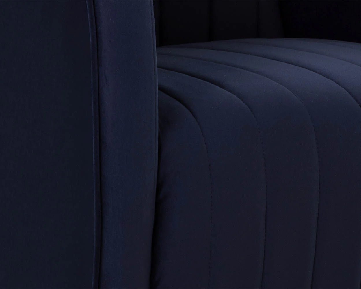 Garrison Swivel Lounge Chair - Abbington Navy - Central Designs