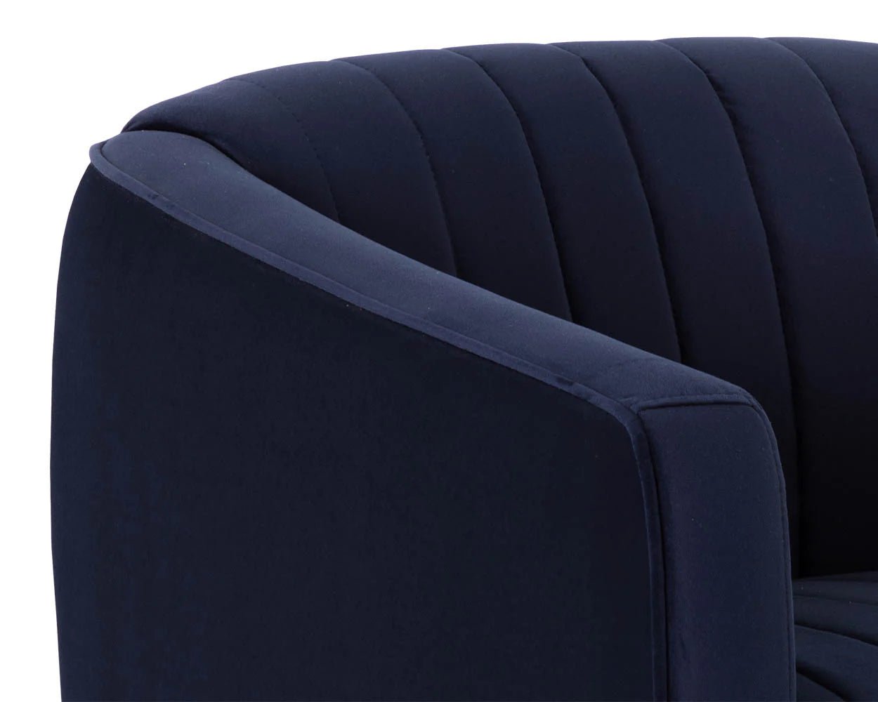 Garrison Swivel Lounge Chair - Abbington Navy - Central Designs