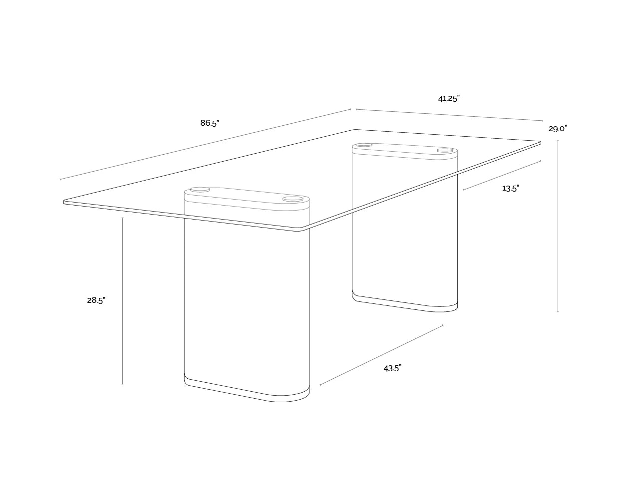 Aemond Dining Table -86.5"