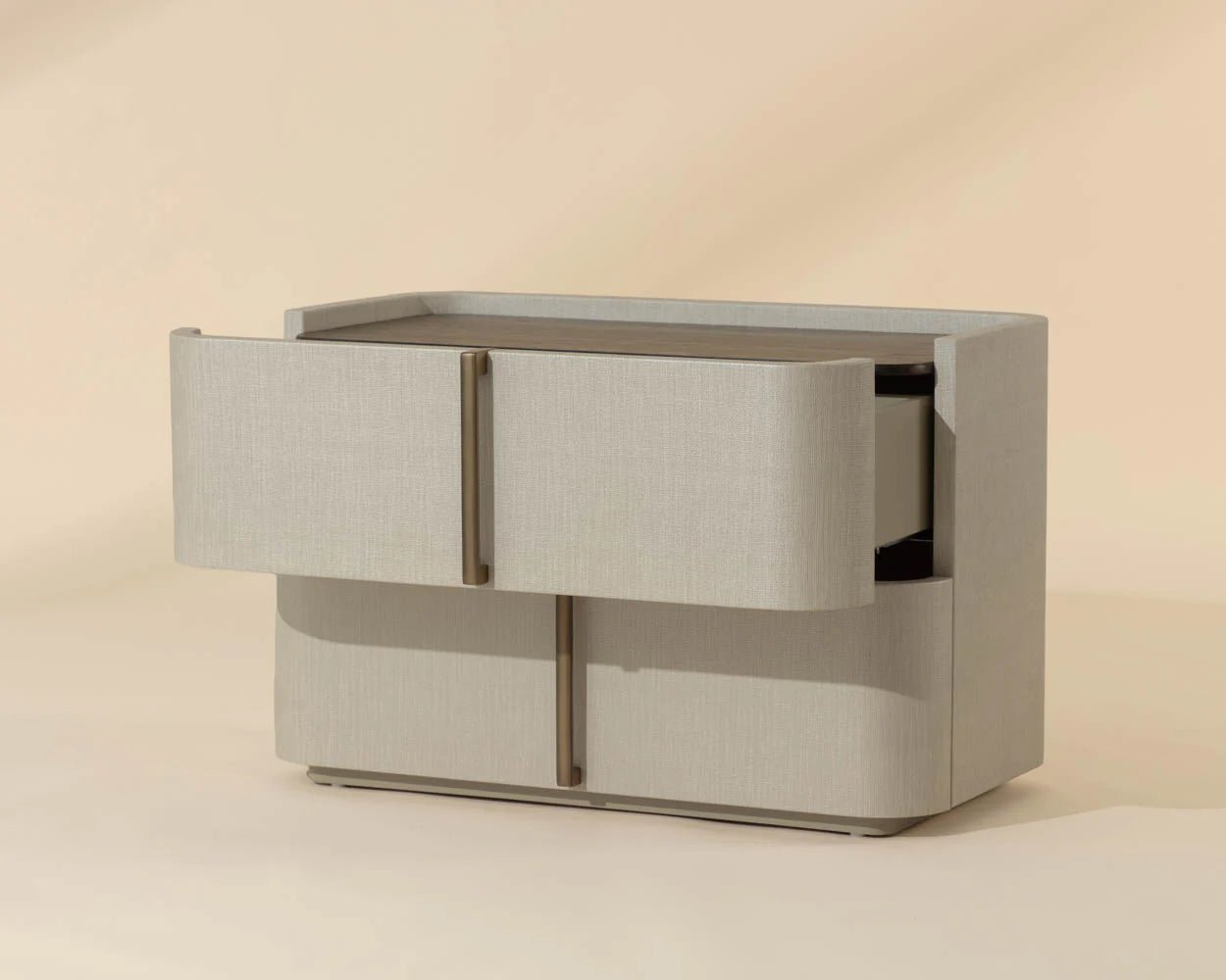Jamille Nightstand - Large - Cream - Central Designs