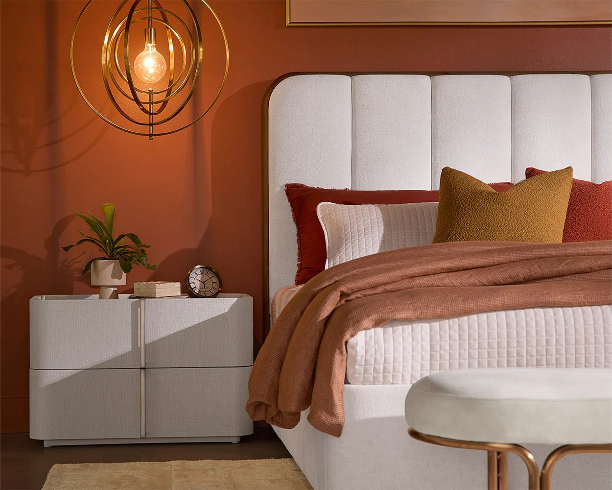 Jamille Nightstand - Large - Cream - Central Designs