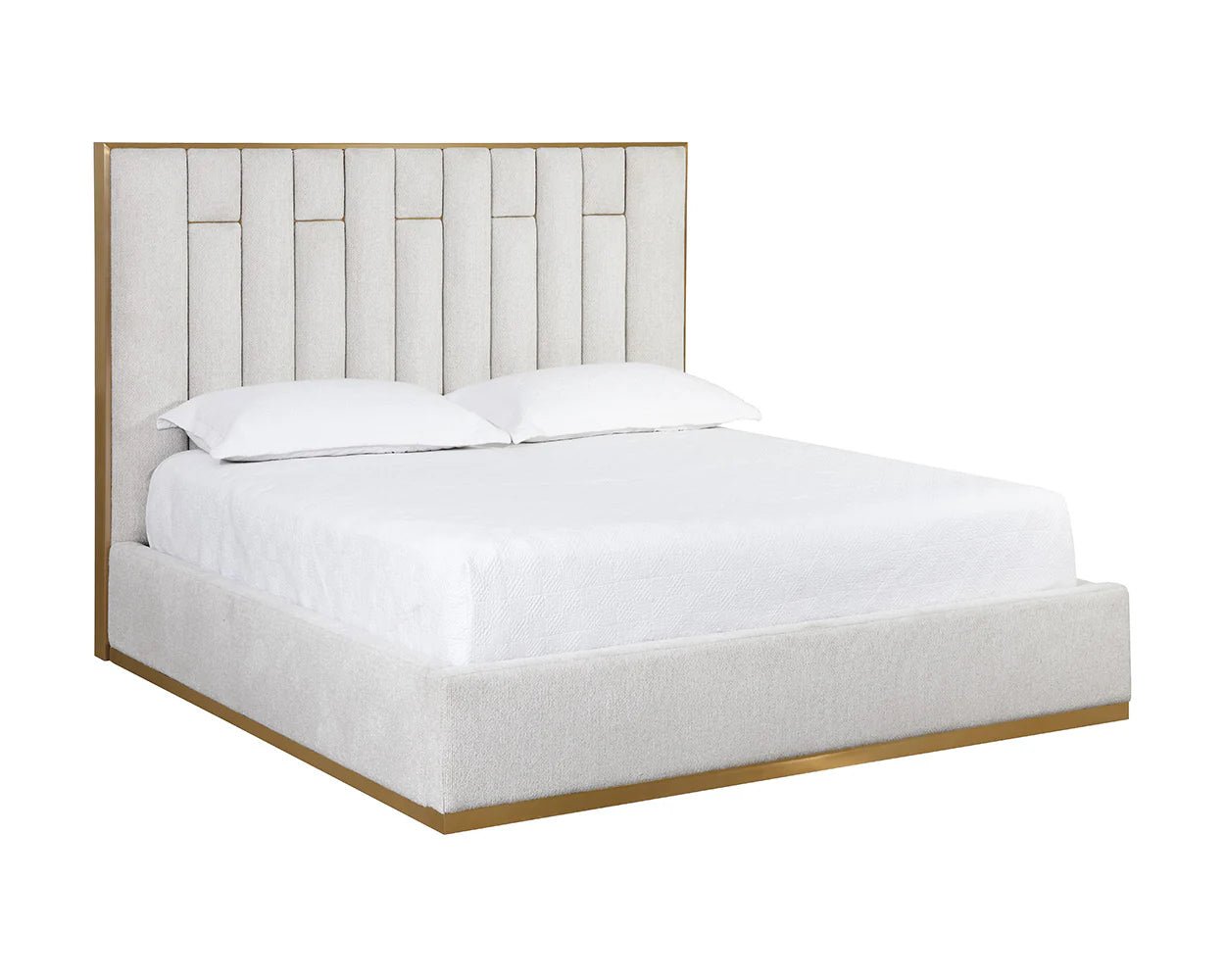 Nemu Bed - King - Rhea Light Barley - Central Designs