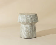 Brie End Table - Marble Look - Sand - Central Designs
