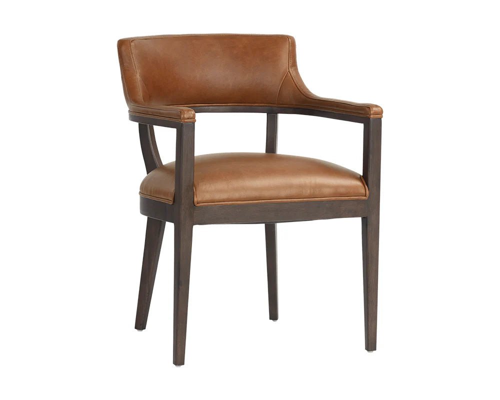 Brylea Dining Armchair - Brown - Shalimar Tobacco Leather - Central Designs