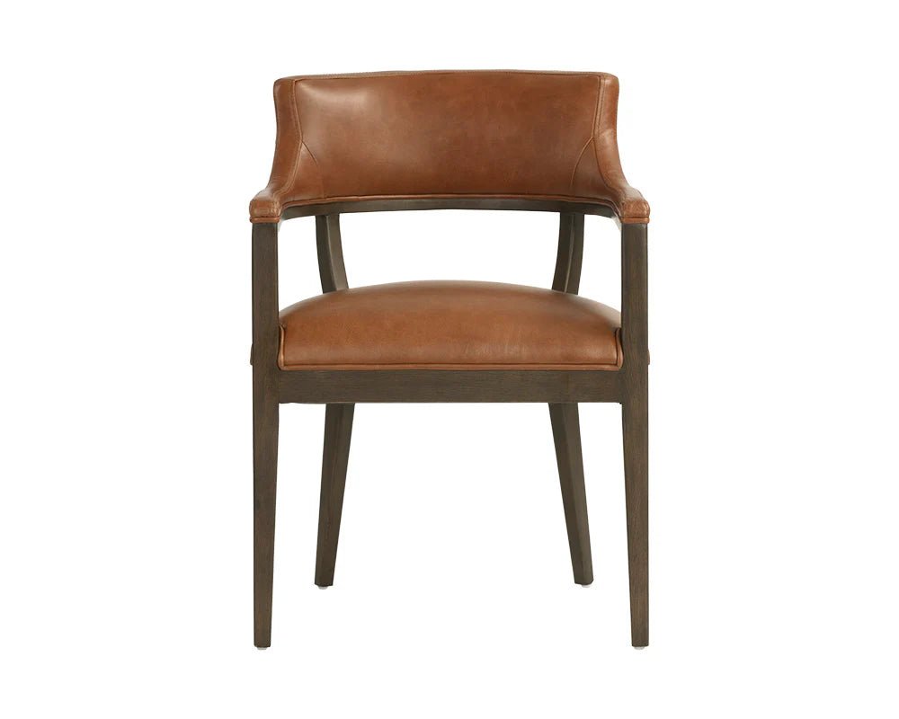 Brylea Dining Armchair - Brown - Shalimar Tobacco Leather - Central Designs