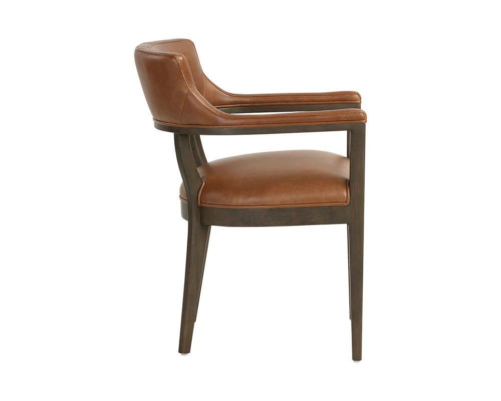 Brylea Dining Armchair - Brown - Shalimar Tobacco Leather - Central Designs