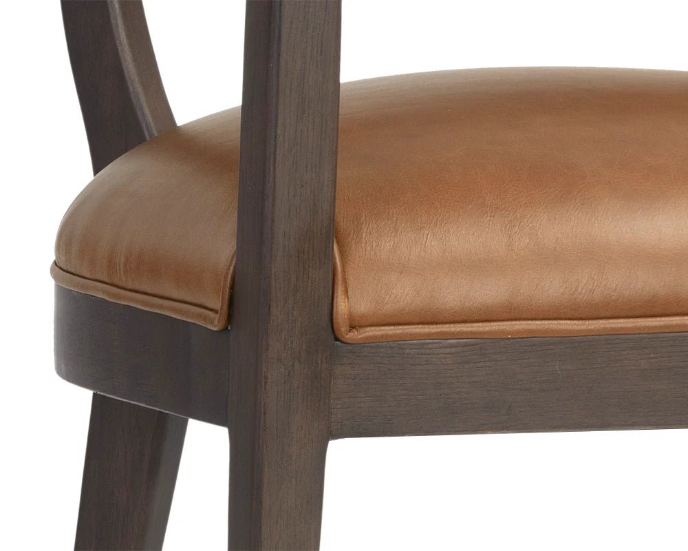 Brylea Dining Armchair - Brown - Shalimar Tobacco Leather - Central Designs