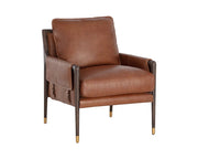 Mauti Armchair - Brown - Shalimar Tobacco Leather - Central Designs