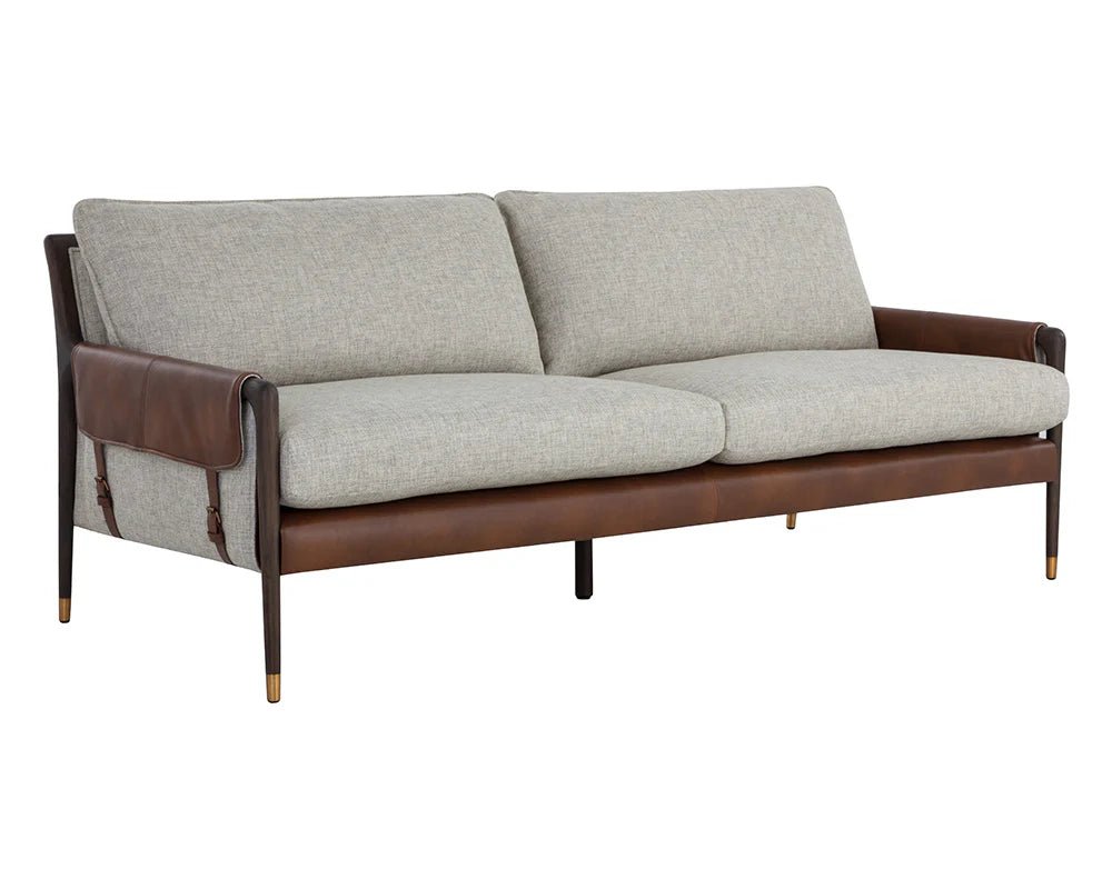 Mauti Sofa - Brown - Vault Fog / Bravo Cognac - Central Designs