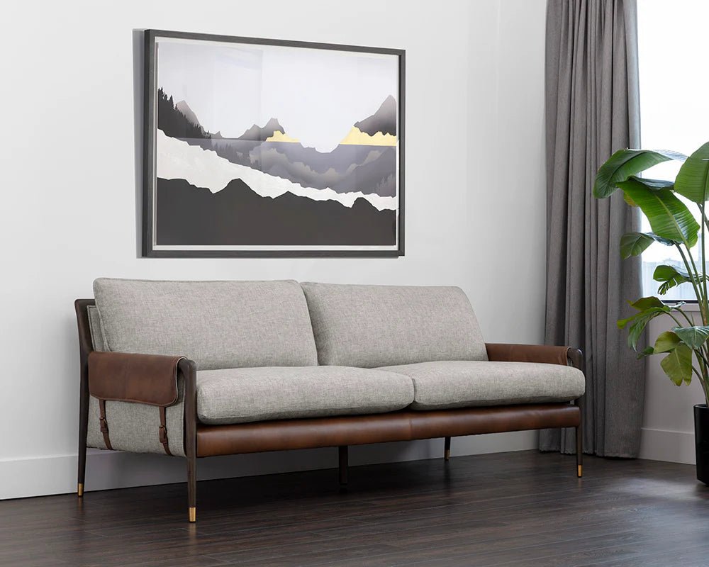 Mauti Sofa - Brown - Vault Fog / Bravo Cognac - Central Designs