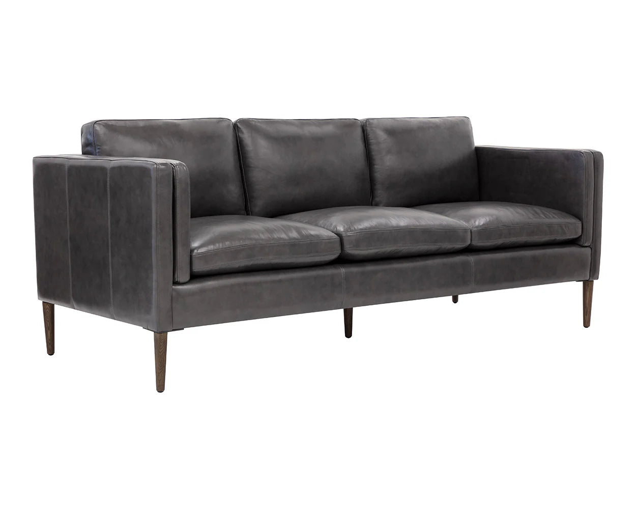 Richmond Sofa - Brentwood Charcoal Leather - Central Designs