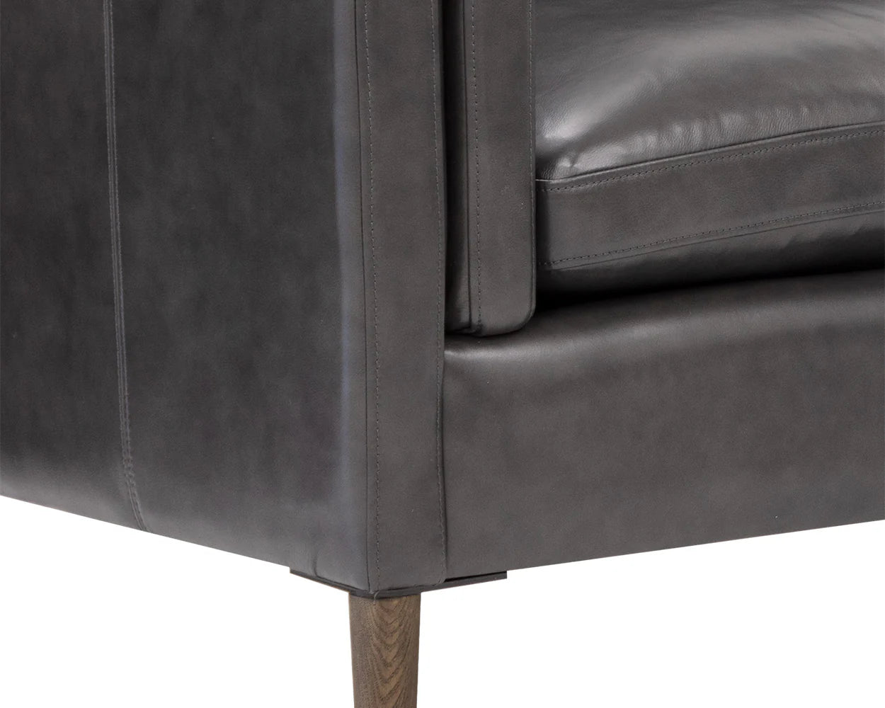 Richmond Sofa - Brentwood Charcoal Leather - Central Designs