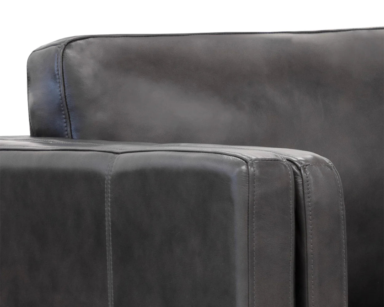 Richmond Sofa - Brentwood Charcoal Leather - Central Designs
