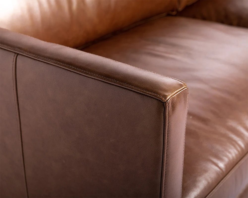Rogers Sofa - Shalimar Tobacco Leather - Central Designs