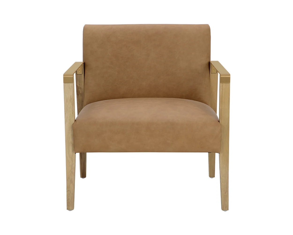 Earl Lounge Chair - Rustic Oak - Ludlow Sesame Leather - Central Designs