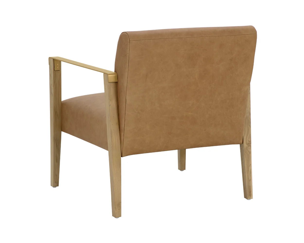 Earl Lounge Chair - Rustic Oak - Ludlow Sesame Leather - Central Designs