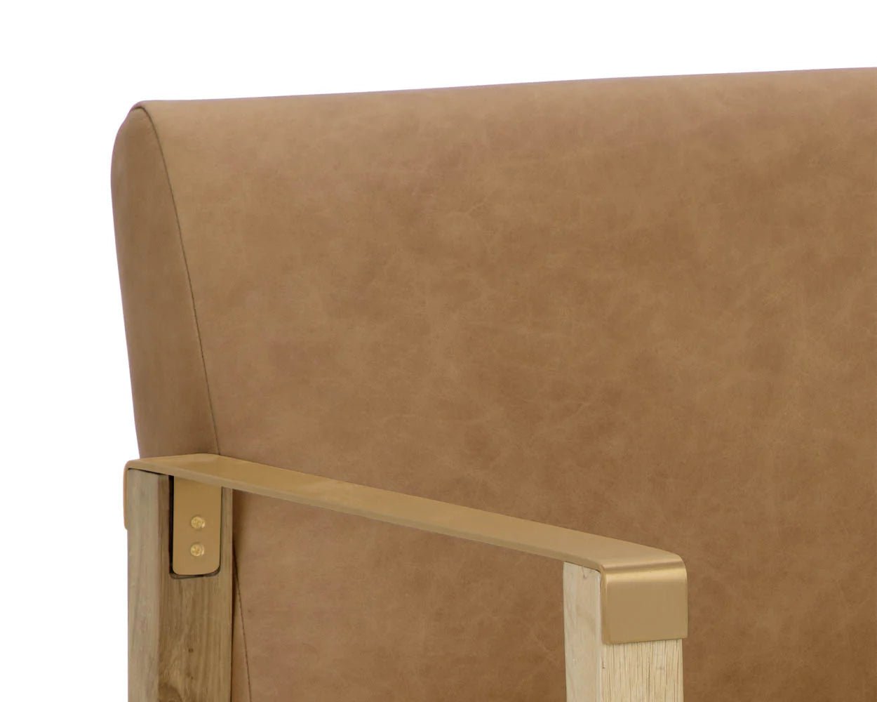Earl Lounge Chair - Rustic Oak - Ludlow Sesame Leather - Central Designs