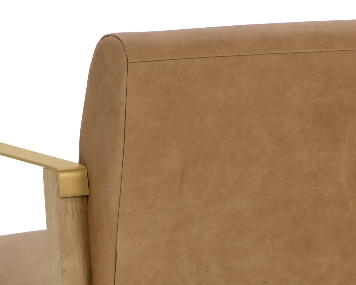 Earl Lounge Chair - Rustic Oak - Ludlow Sesame Leather - Central Designs