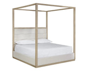 Hoyos Canopy Bed - King - Topaz Beige - Central Designs
