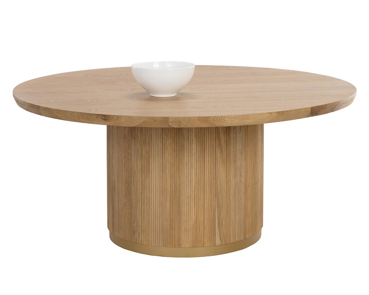 Kalla Dining Table - Round - Rustic Oak - 68" - Central Designs
