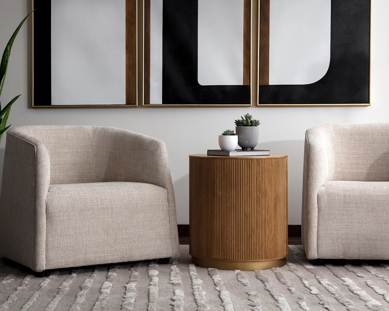 Kalla Side Table - Rustic Oak - Central Designs