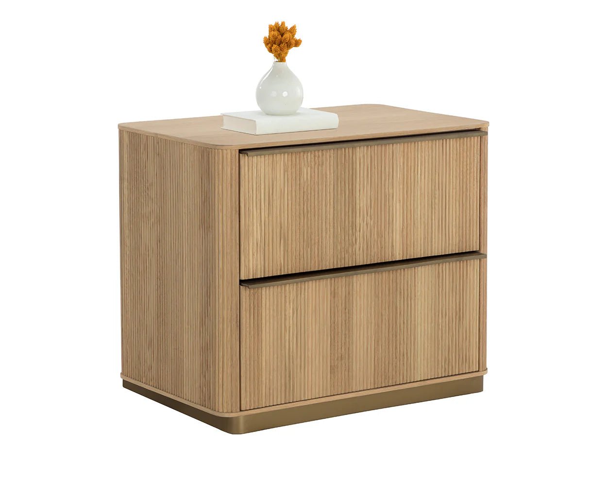 Kalla Nightstand - Small - Rustic Oak - Central Designs