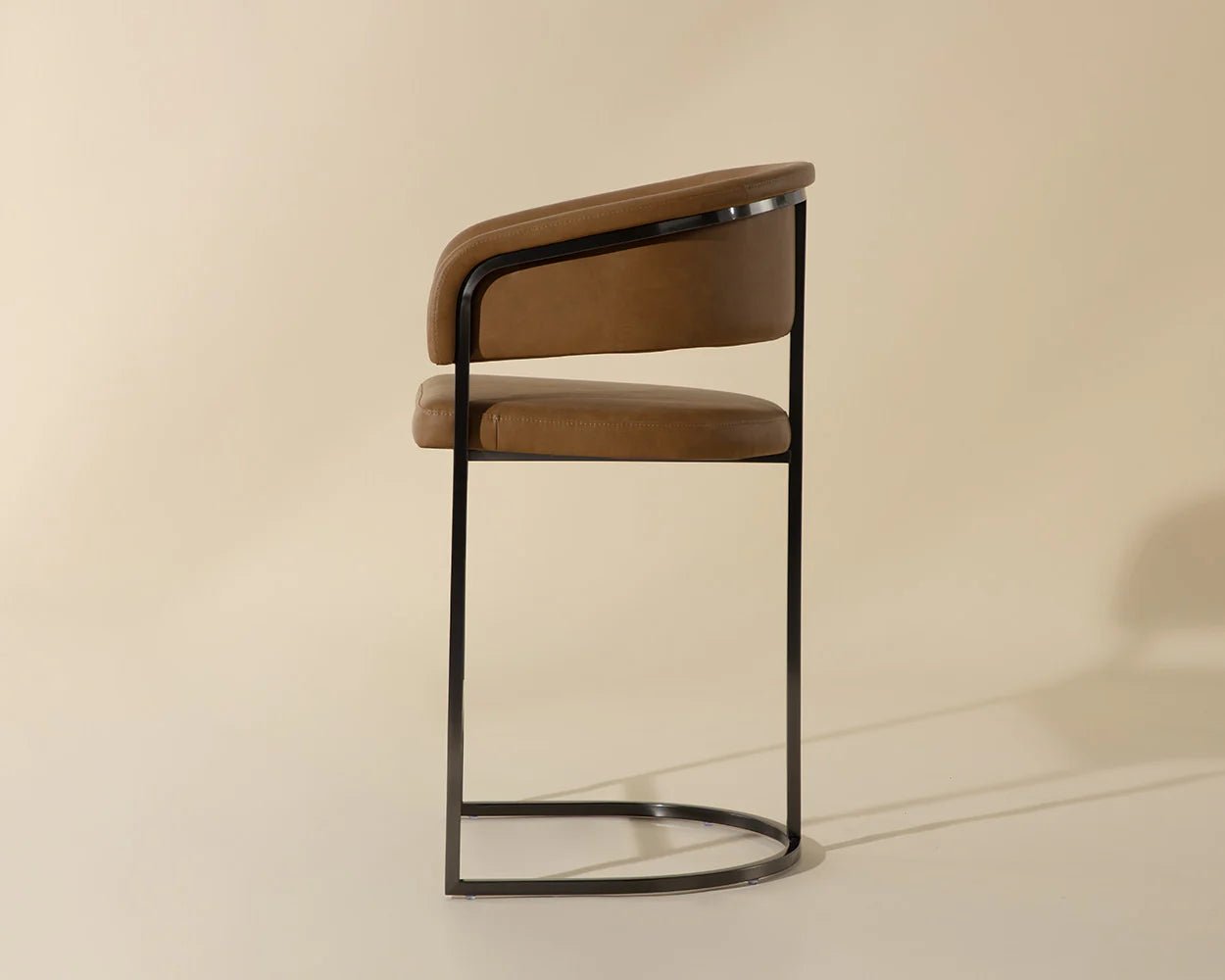Marris Counter Stool - Gunmetal - Milliken Cognac - Central Designs