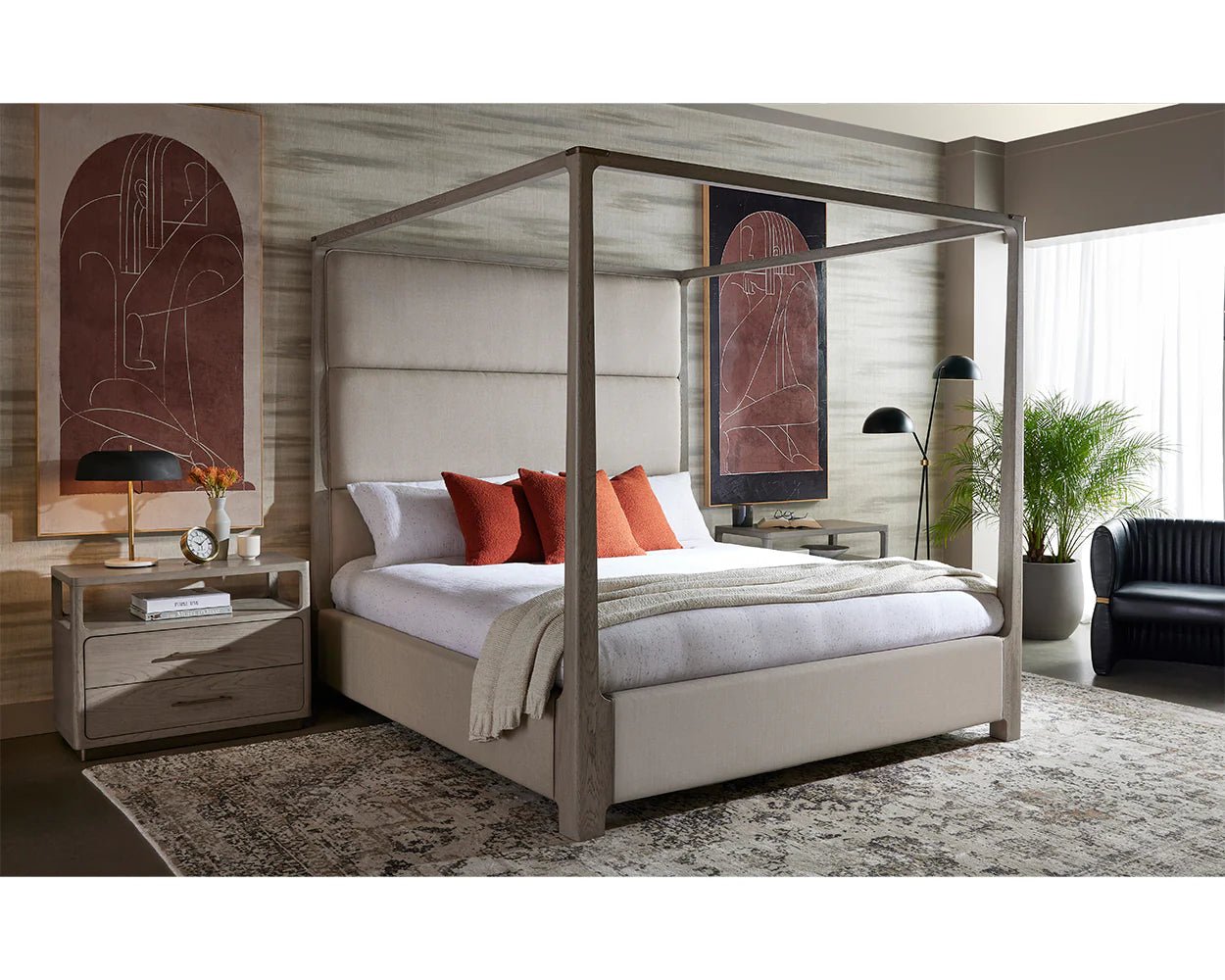Danette Nightstand - Grey - Central Designs
