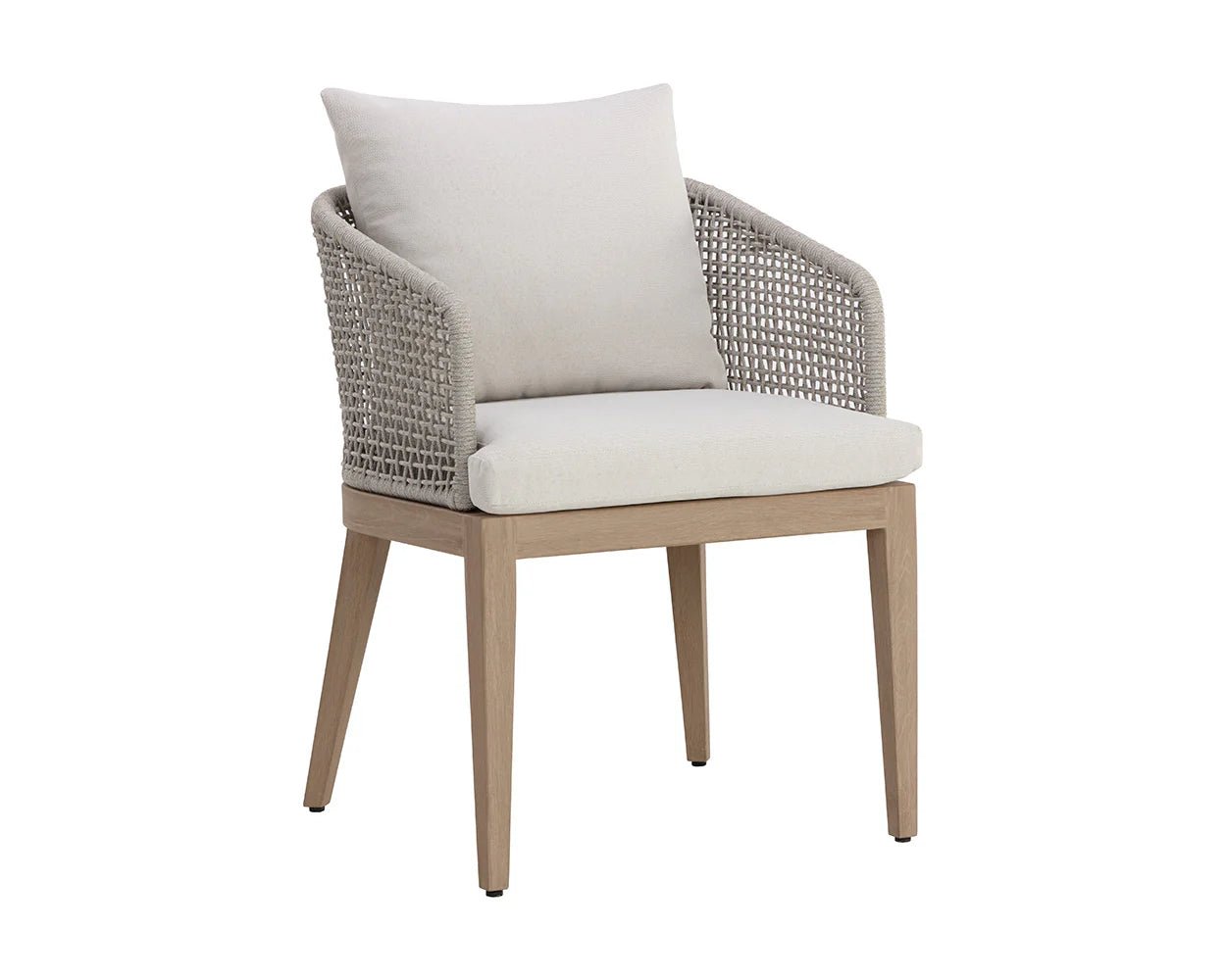 Capri Dining Armchair - Drift Brown - Palazzo Cream - Central Designs