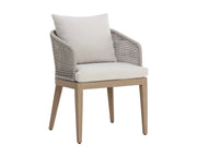 Capri Dining Armchair - Drift Brown - Palazzo Cream - Central Designs