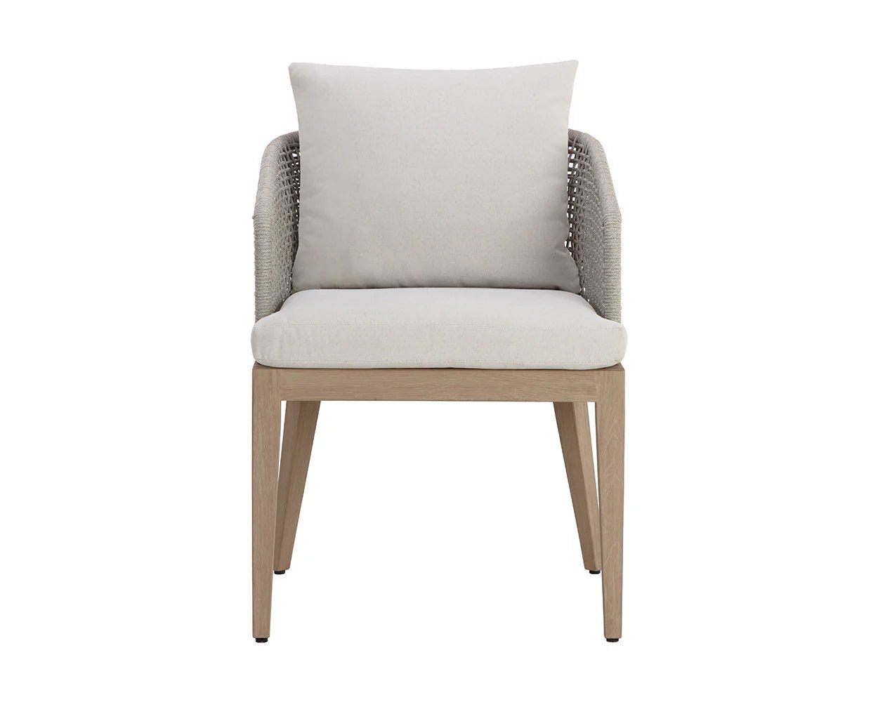 Capri Dining Armchair - Drift Brown - Palazzo Cream - Central Designs