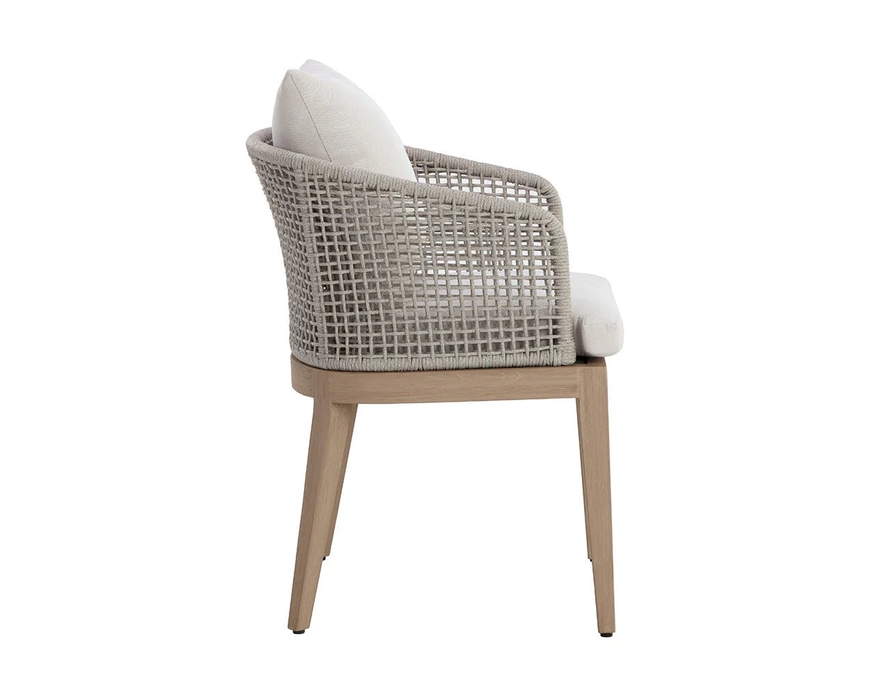 Capri Dining Armchair - Drift Brown - Palazzo Cream - Central Designs