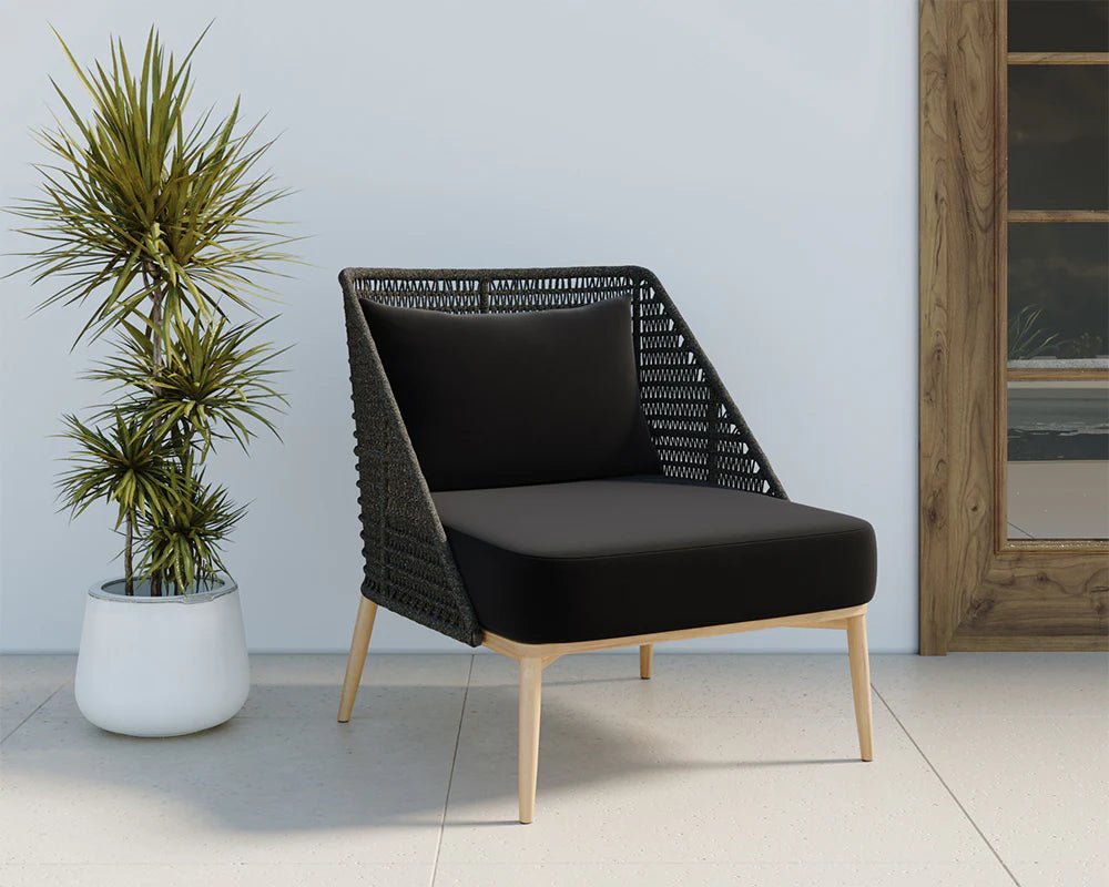 Andria Lounge Chair - Arashi Black - Central Designs