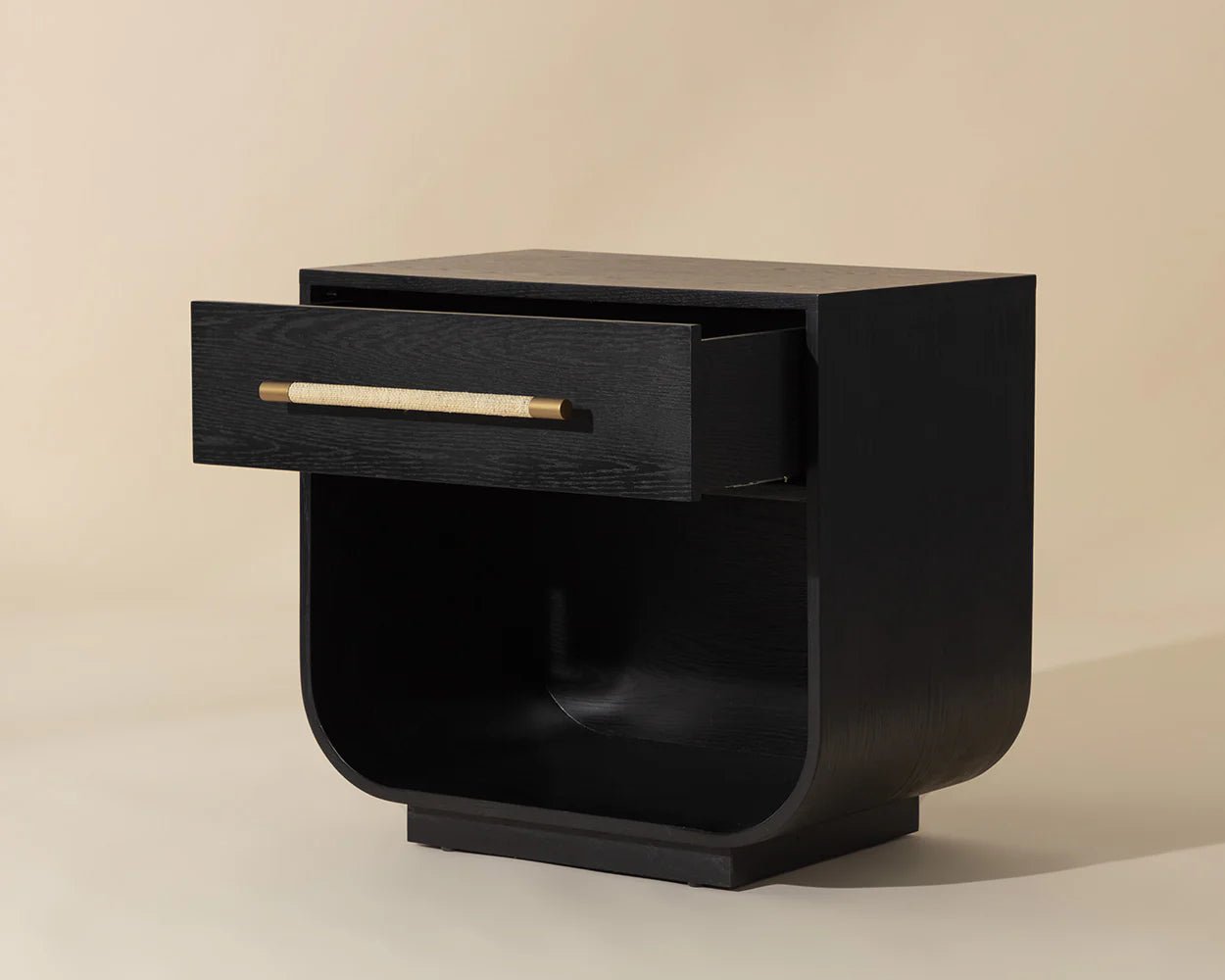 Tarrant Nightstand - Black - Central Designs