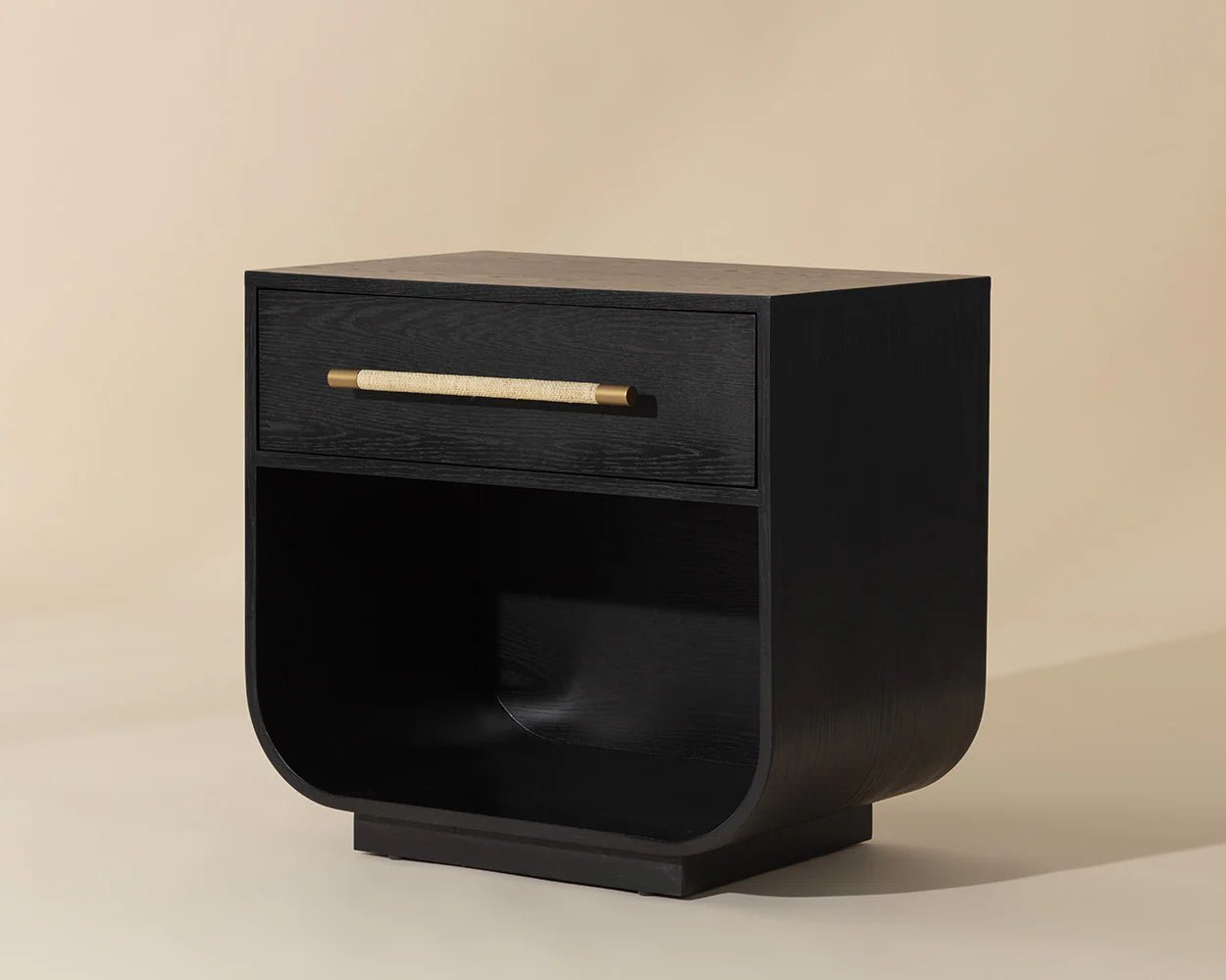 Tarrant Nightstand - Black - Central Designs