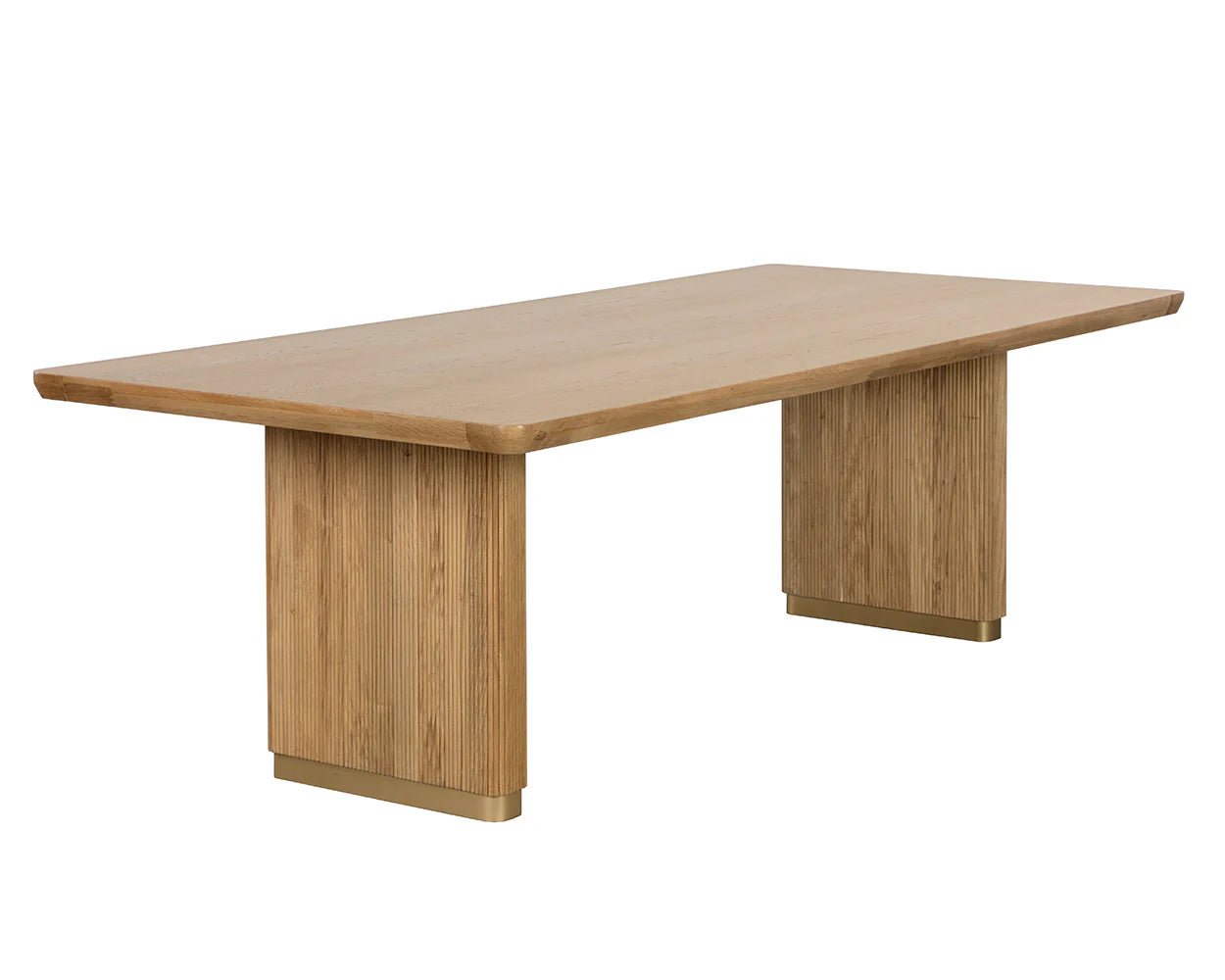 Kalla Dining Table - Rectangular - Rustic Oak - 96" - Central Designs